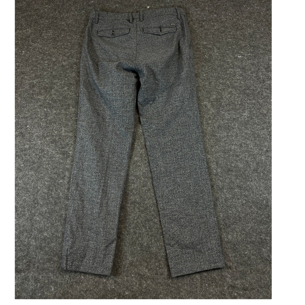 Massimo Dutti Slim Fit Textured Charcoal Gray Dress Pants Trousers Mens 32x30